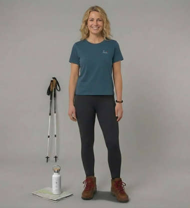 Wein Berg Herzschlag Bio T-Shirt mit Stick – Detailaufnahme (100% Bio-Baumwolle) von Rad&Rucksack