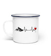 Wein Berg Herzschlag | Emaille Tasse