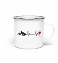 Wein Berg Herzschlag | Emaille Tasse