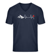 Wein Berg Herzschlag | Herren V-Neck Premium Organic T-Shirt