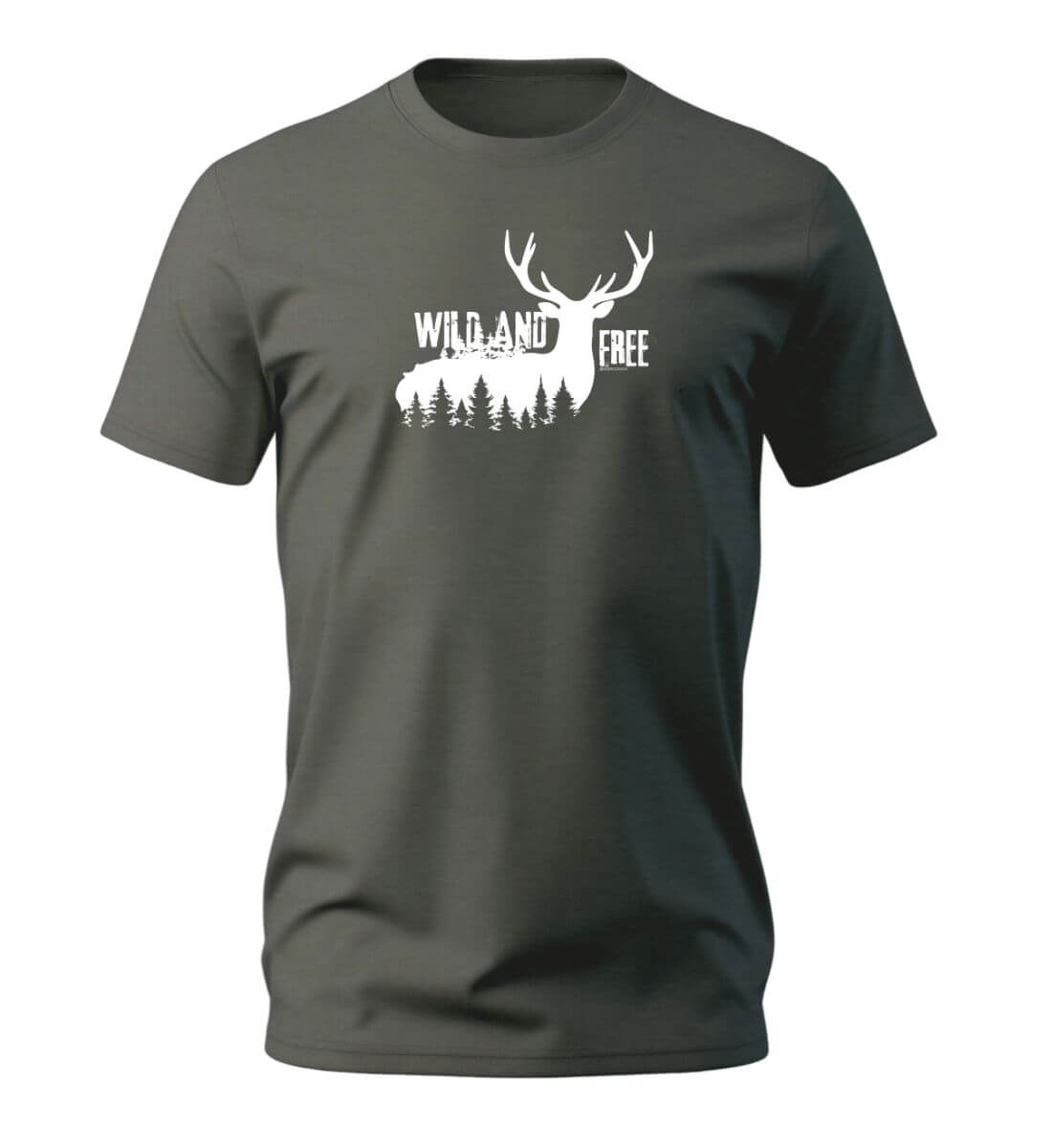 Wild and Free | Herren Premium Organic T-Shirt in Khaki von Rad&Rucksack