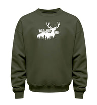 Wild And Free Pullover in Olivgrün (Khaki) – Produktbild (350 g/m² Bio-Baumwolle) von Rad&Rucksack