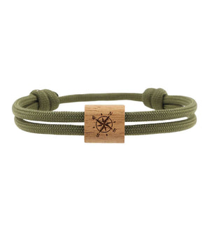 Windrose | Nussholz Paracord Armband