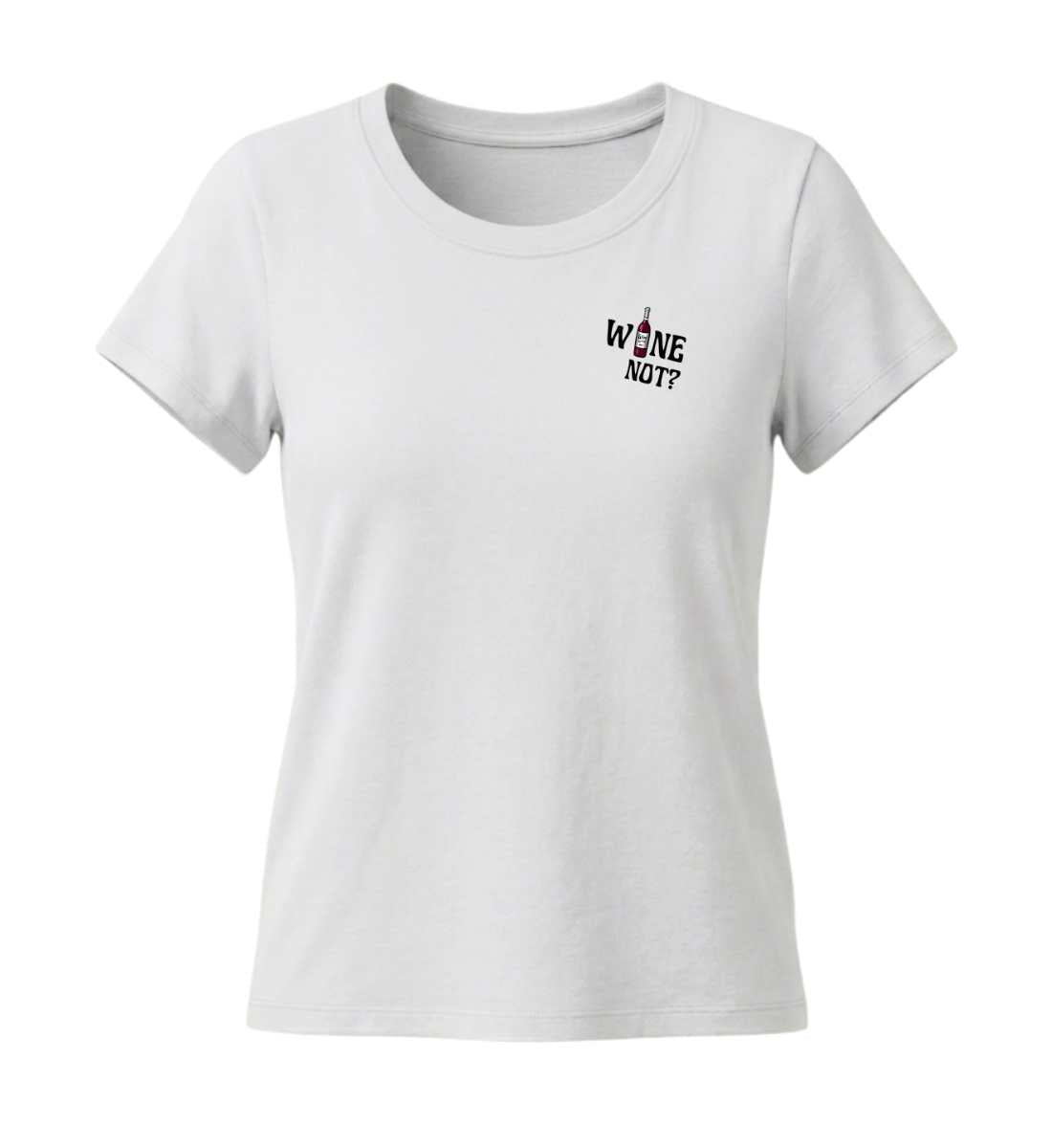 Wine not? | Damen Premium Organic T-Shirt (Fitted) in White von Rad&Rucksack