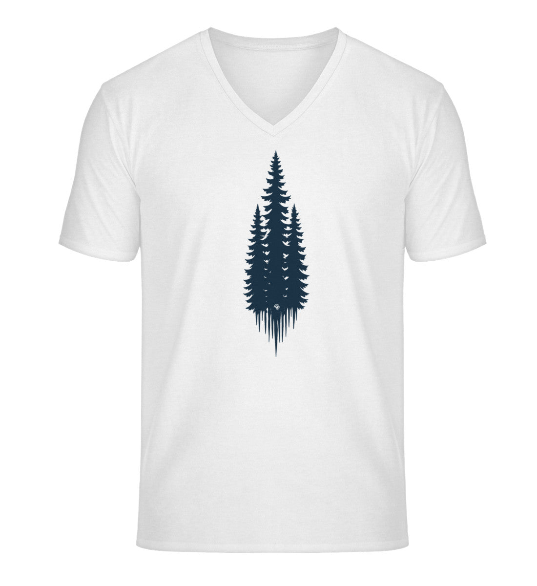 Tannen | Herren V-Neck Premium Organic T-Shirt | Farbe: White | Rad&Rucksack
