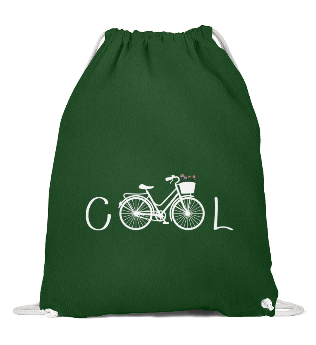 Cool Bike | Baumwoll Gymsac | Farbe: Dunkelgrün | Rad&Rucksack