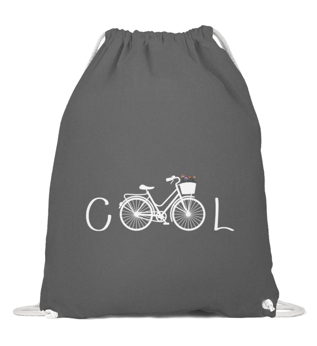 Cool Bike | Baumwoll Gymsac | Farbe: Grafit Grau | Rad&Rucksack