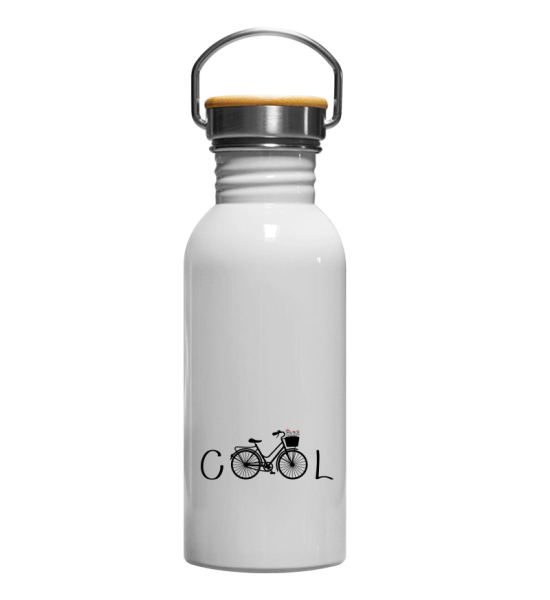 Cool Bike | Edelstahl Trinkflasche | Größe: 600ml | Farbe: Weiß | Rad&Rucksack